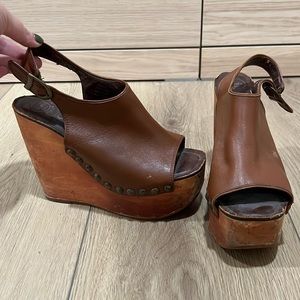 Jeffrey Campbell studded leather wedges